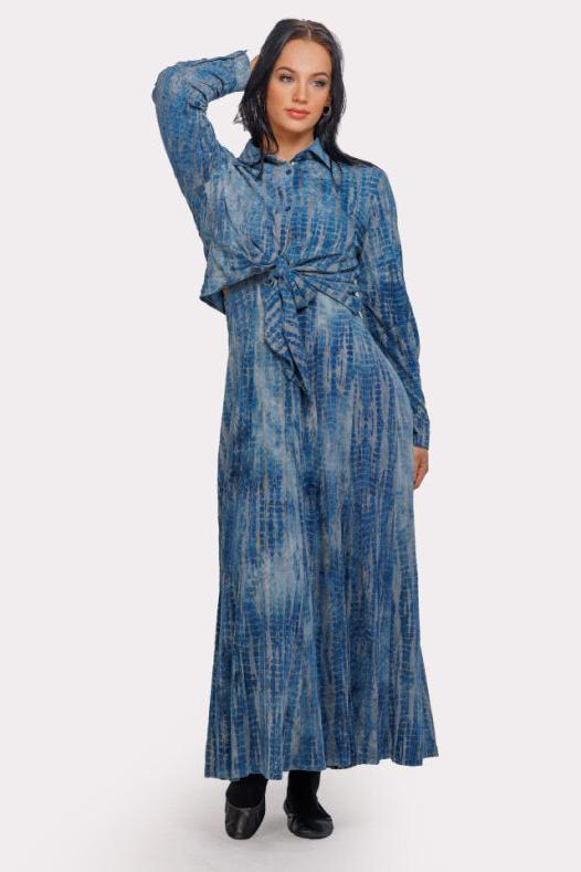 MATCHING SNAKESKIN PRINT CUT VELVET TIE FRONT TOP