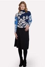 COLORBLOCK FLOWER SWEATER