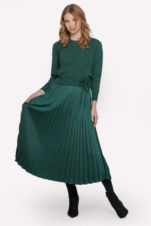 PLEATED SLIP DRESS