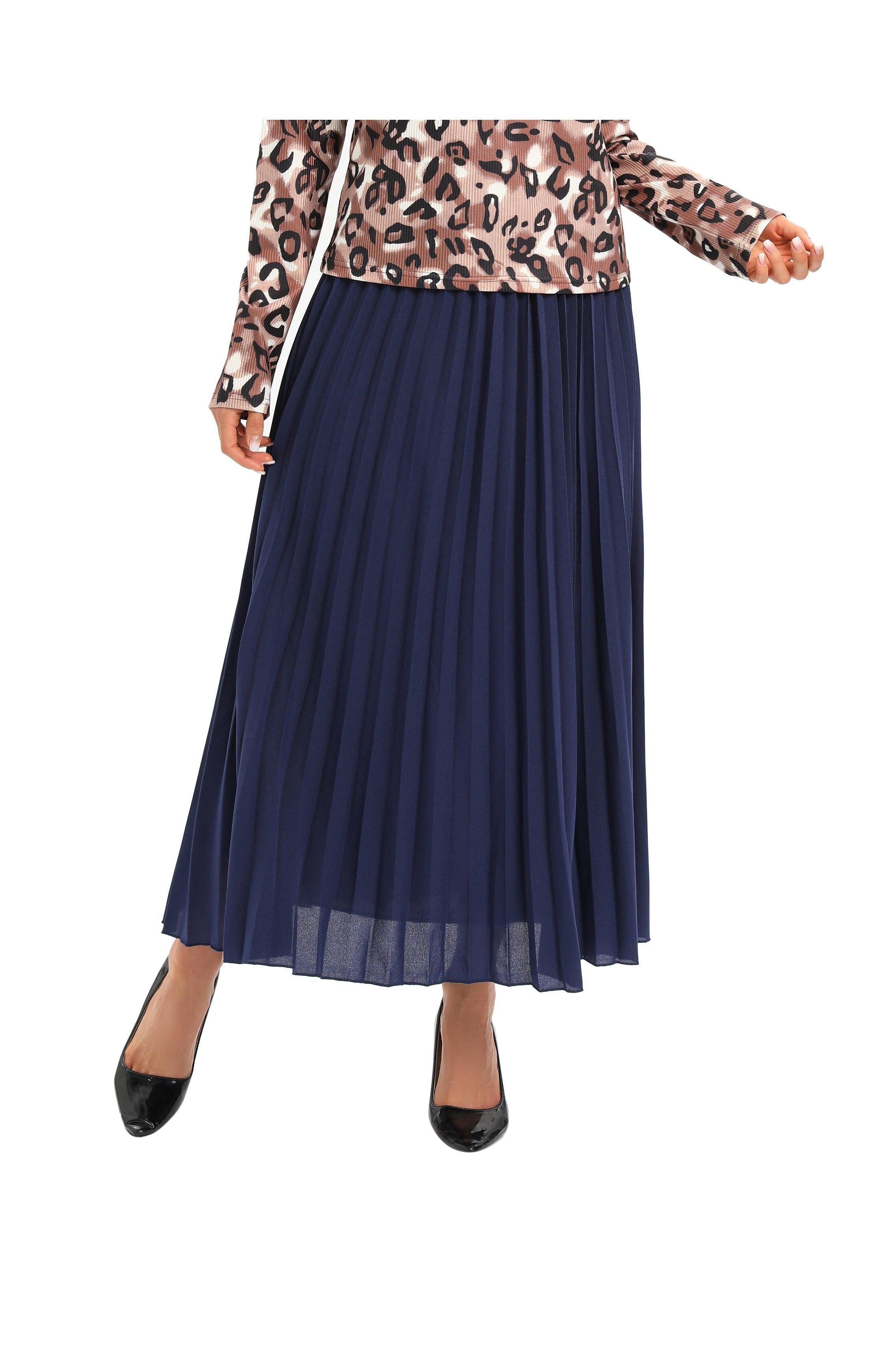 Pleated Chiffon Lined Skirt - MissFinchNYC