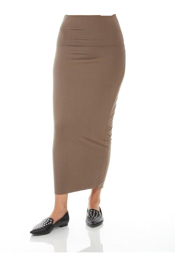 Modal Midi Slim Skirt