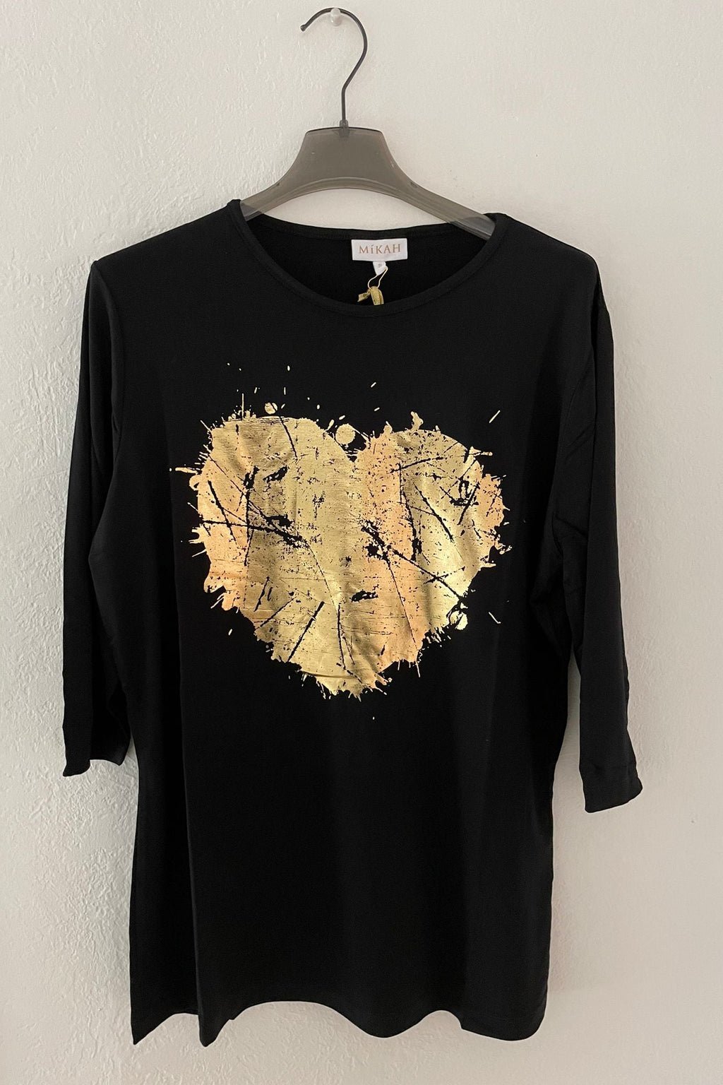 Heart 3/4 sleeve T shirt