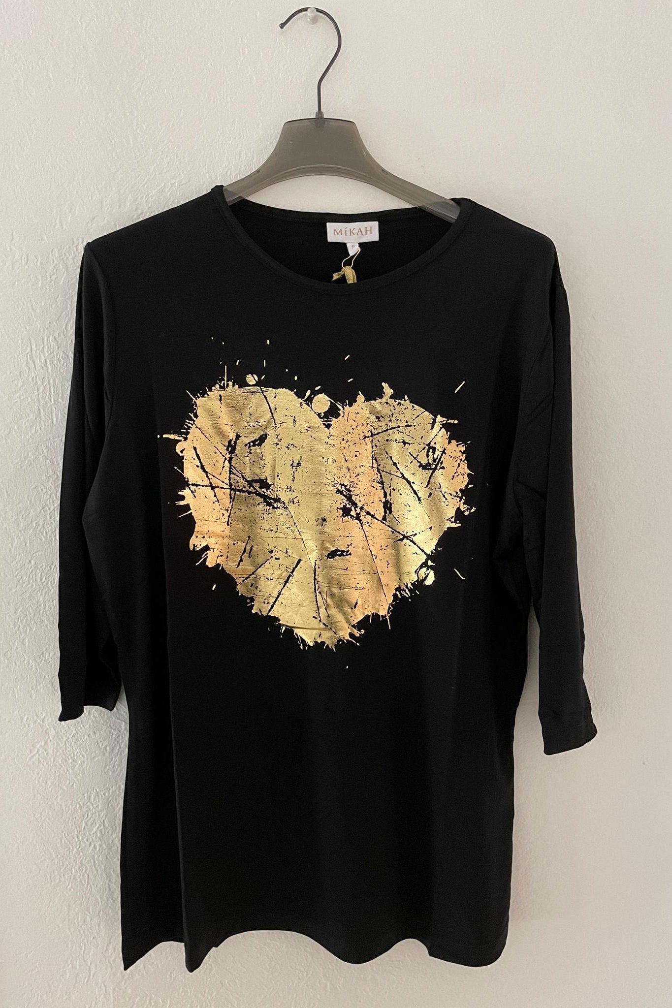 Heart 3/4 sleeve T shirt