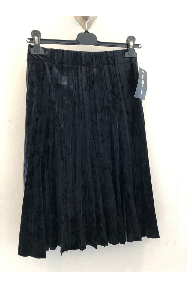 Pleated Velvet Skirt חצאית