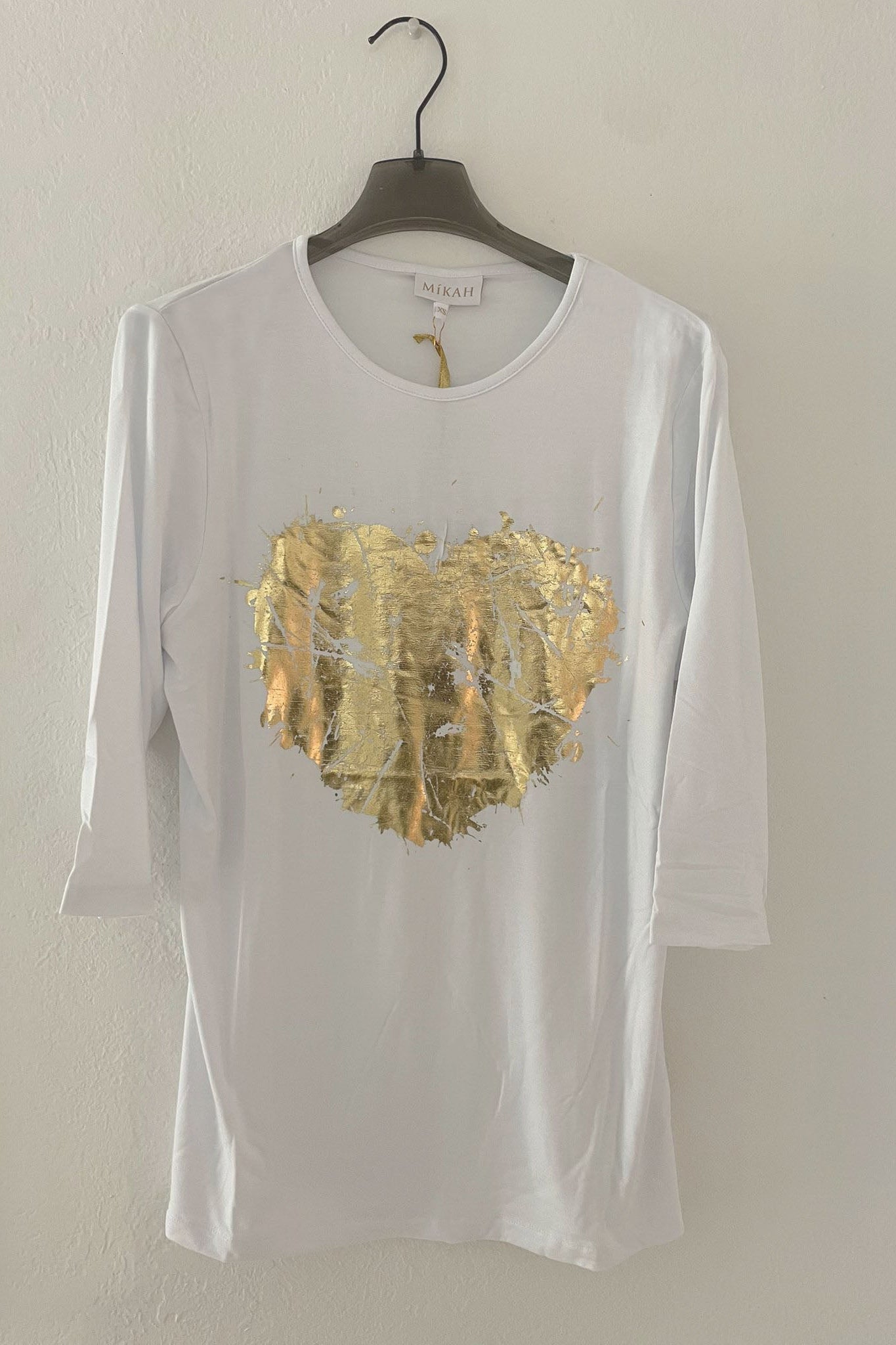 Heart 3/4 sleeve T shirt
